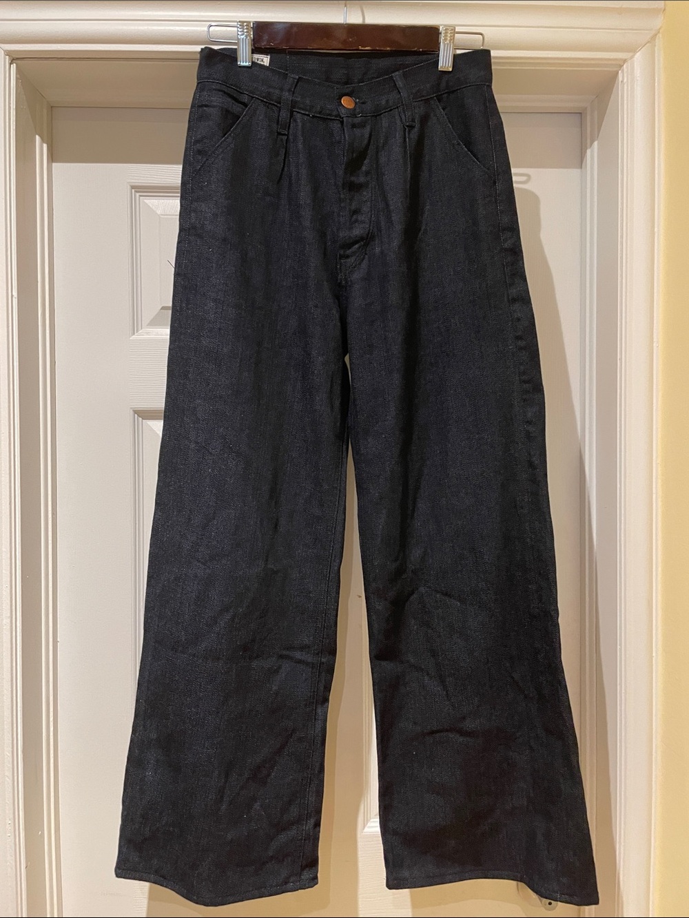 EDWIN Unisex Deadstock Japanese Denim High-Rise Wide Trouser 27 Indigo